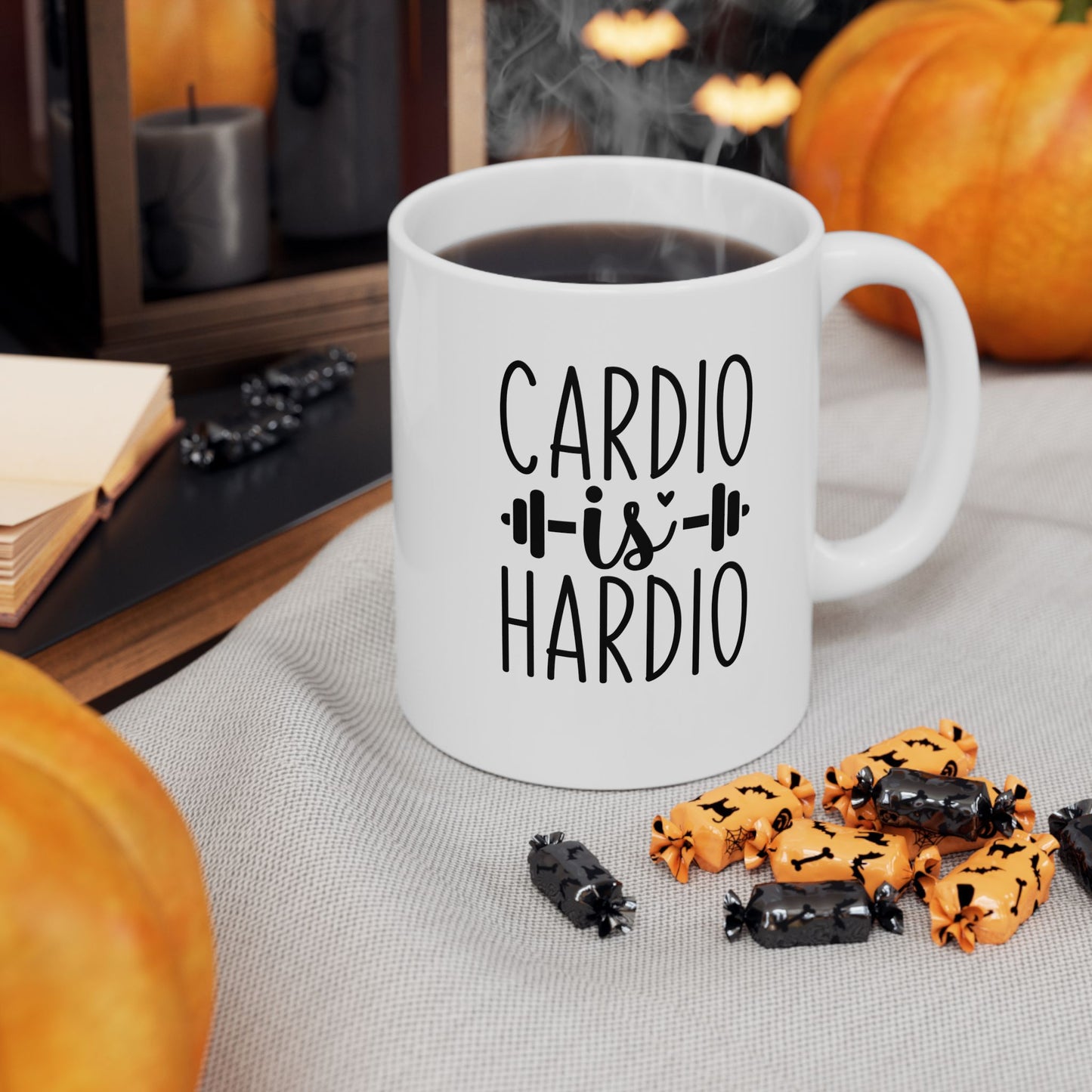 Cardio Is Hardio Mug, Workout Tea or Coffee Mug, Motivation Drinkware