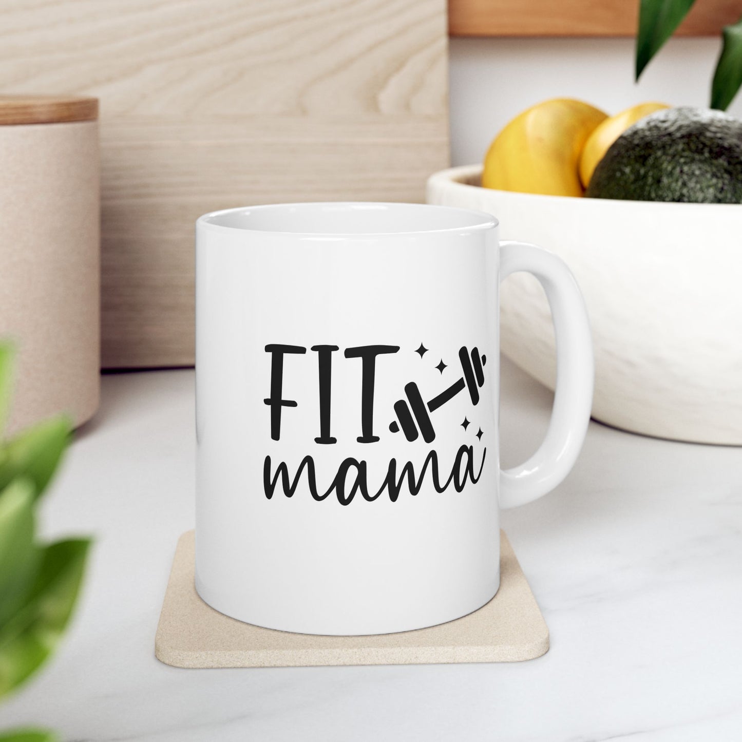 Fit Mama Mug - Cute Coffee Cup for Mothers, Mom Life Mug, Workout Mama Cup