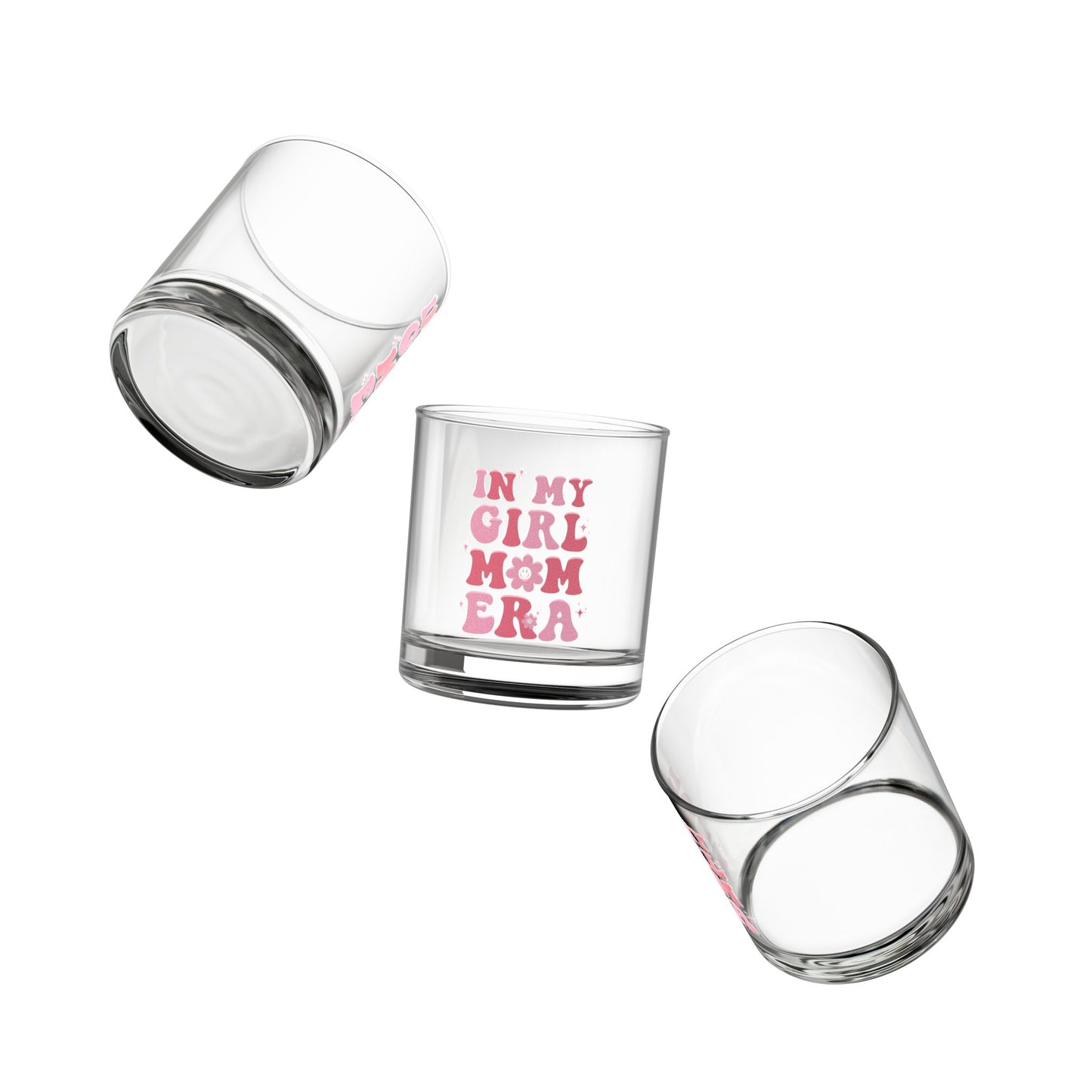 In My Girl Mom Era Rocks Glass Retro 10oz Drinking Glass Fun Mother's Day Gift, Aesthetic Glass Cup