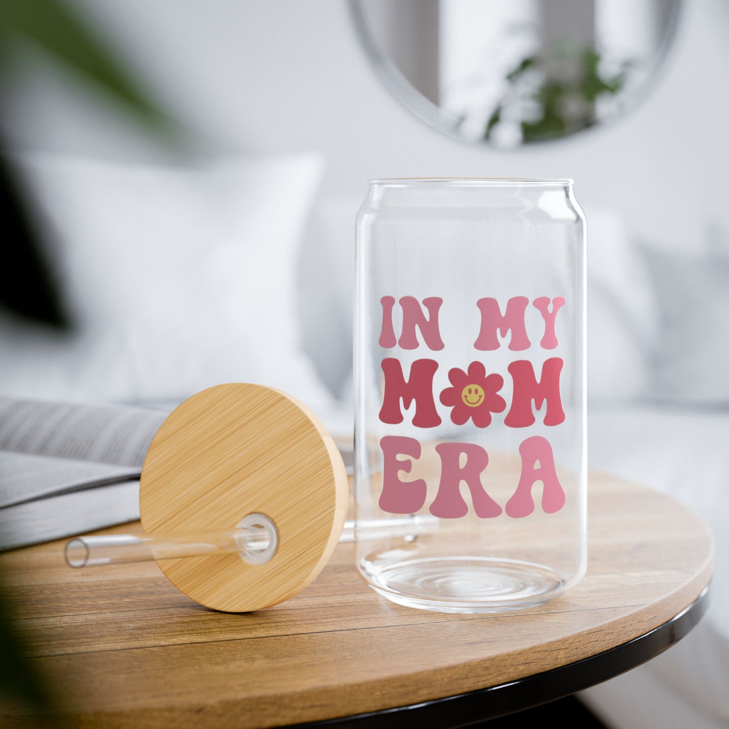 Glassware Sipper Glass - In My Mom Era - Pink- Eco-Friendly