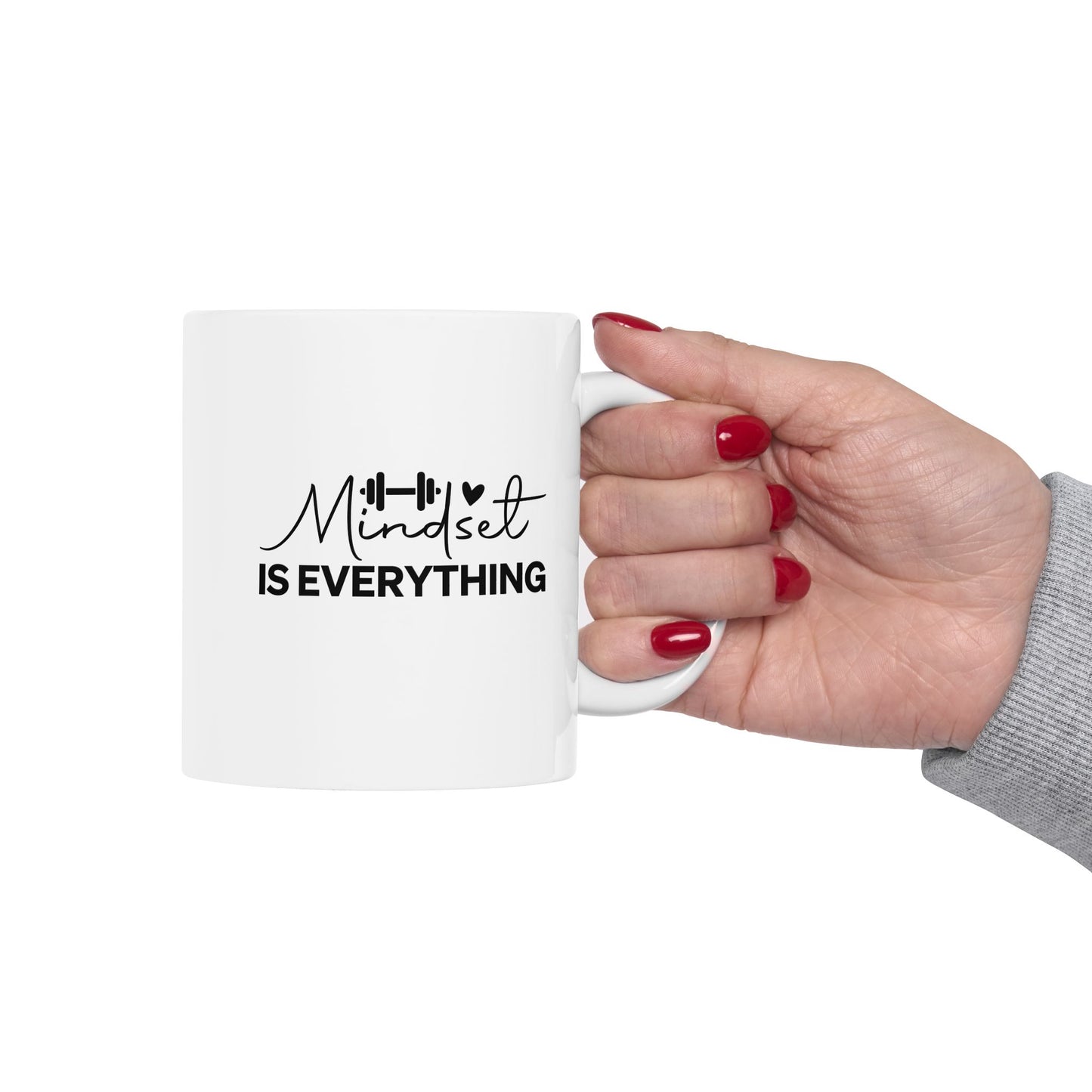 Mindset Is Everything Mug Fitness Coffee Cup, Workout Tea Mug, Motivation Drinkware