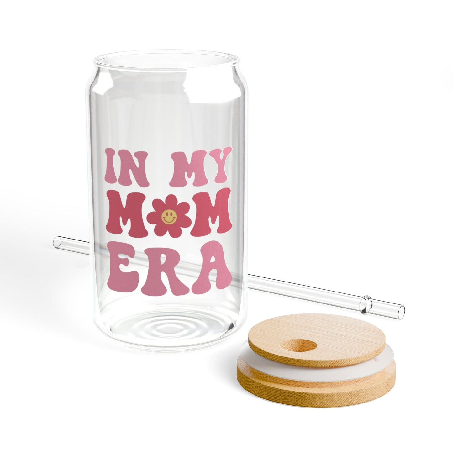 Glassware Sipper Glass - In My Mom Era - Pink- Eco-Friendly