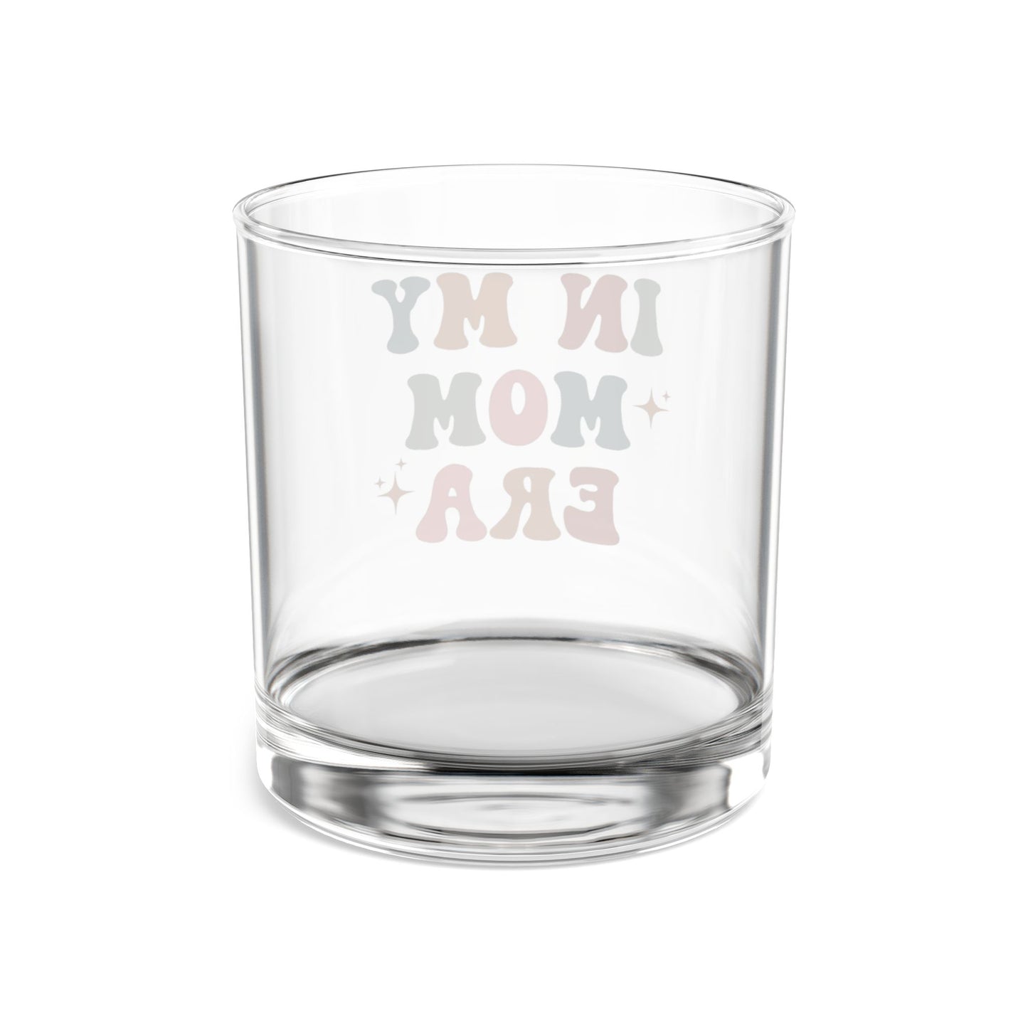 In My Mom Era Rocks Glass Retro 10oz Drinking Glass Fun Mother's Day Gift, Aesthetic Glass Cup Retro