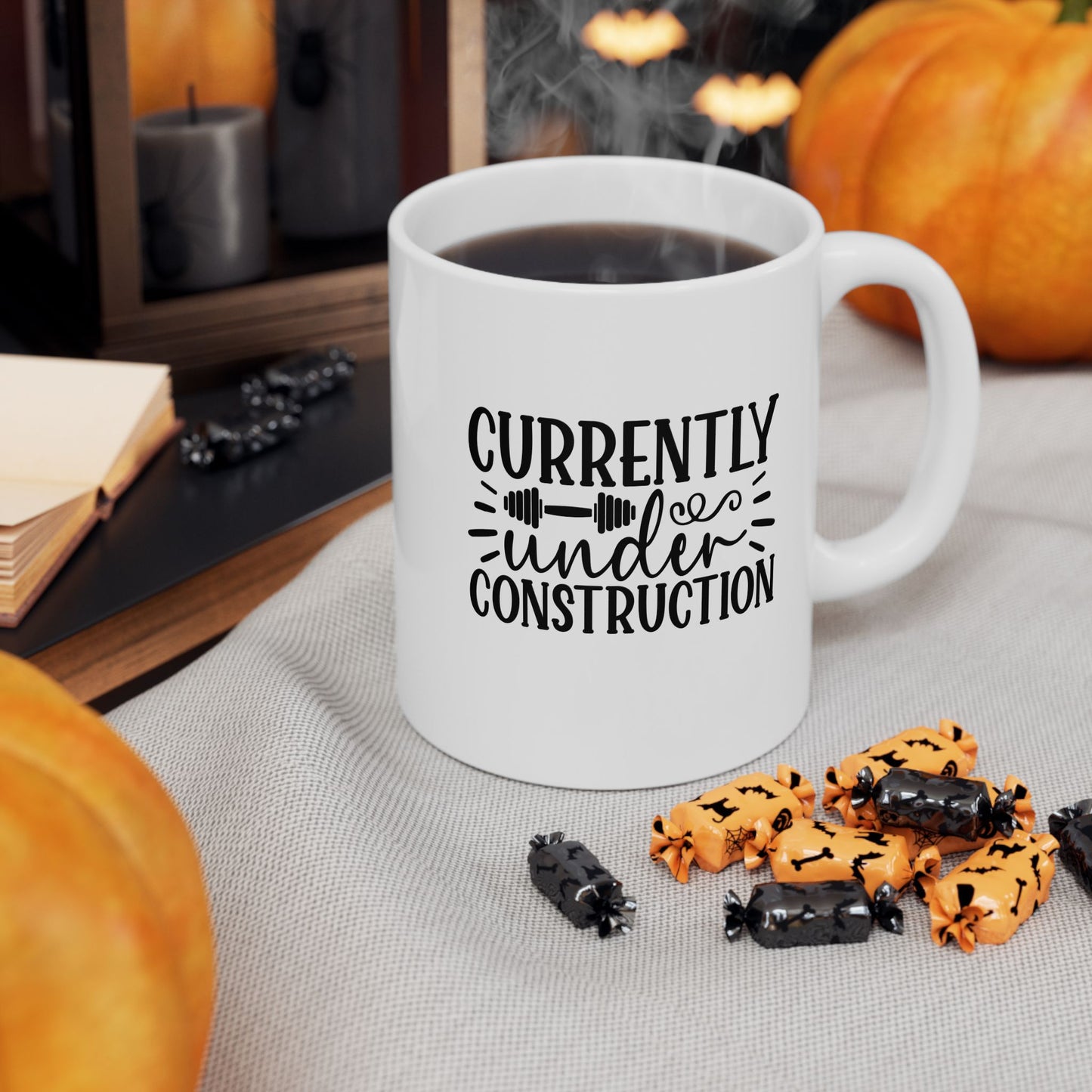 Currently Under Construction Mug, Exercise Enthusiast Cup, Inspirational Coffee Mug, Workout Mug