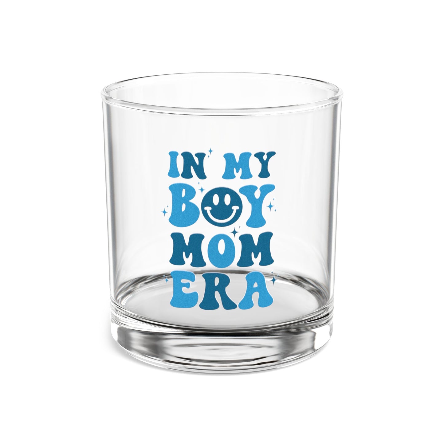 In My Boy Mom Era Rocks Glass Retro 10oz Drinking Glass Fun Mother's Day Gift, Aesthetic Glass Cup