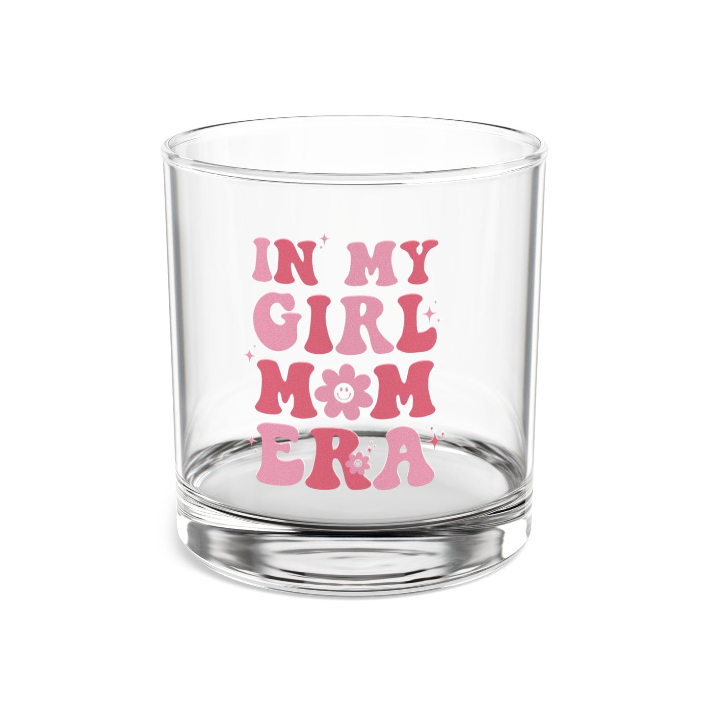 In My Girl Mom Era Rocks Glass Retro 10oz Drinking Glass Fun Mother's Day Gift, Aesthetic Glass Cup