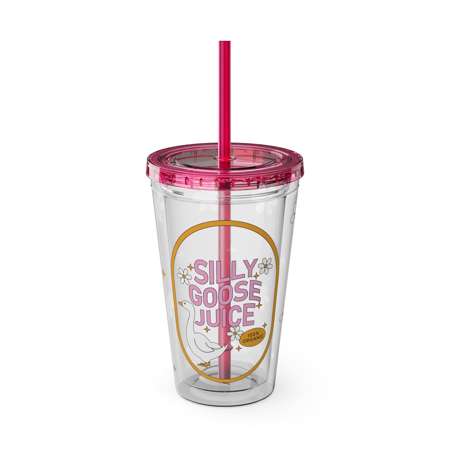 Silly Goose Juice Tumbler 16oz With Straw & Lid