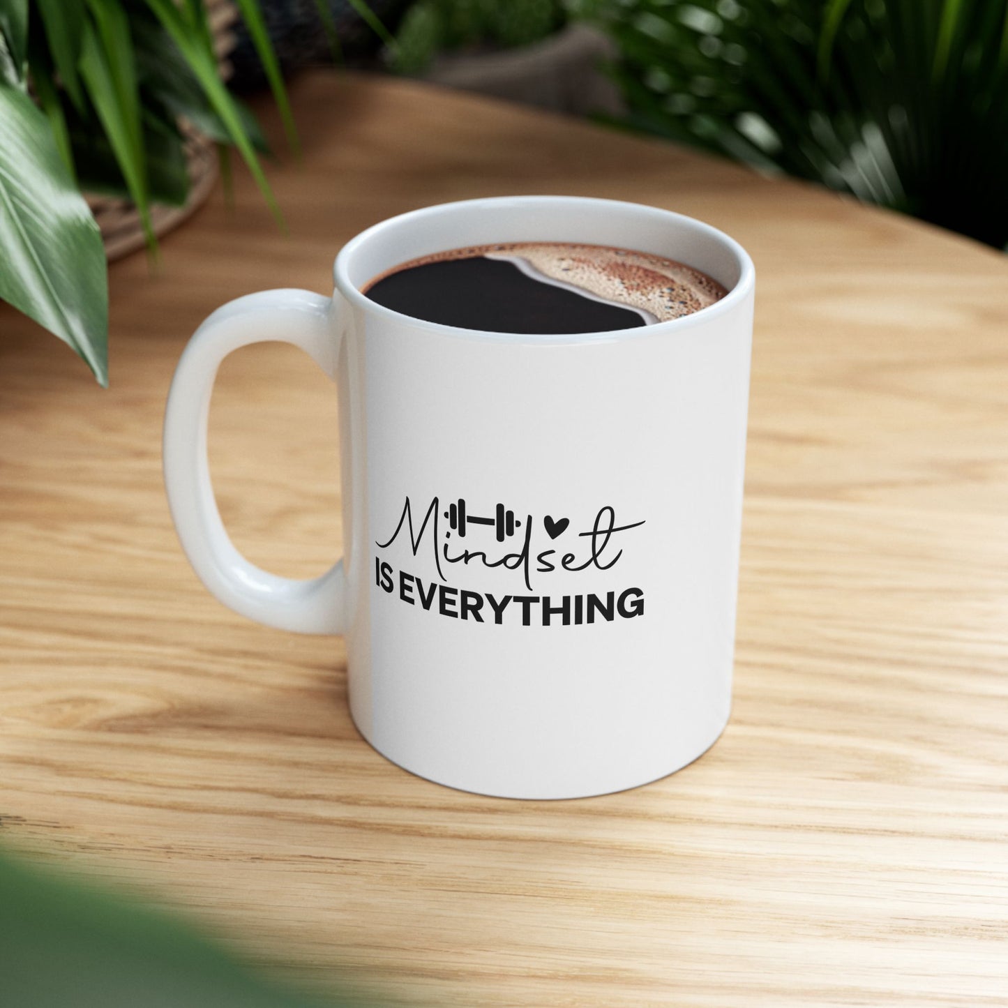 Mindset Is Everything Mug Fitness Coffee Cup, Workout Tea Mug, Motivation Drinkware
