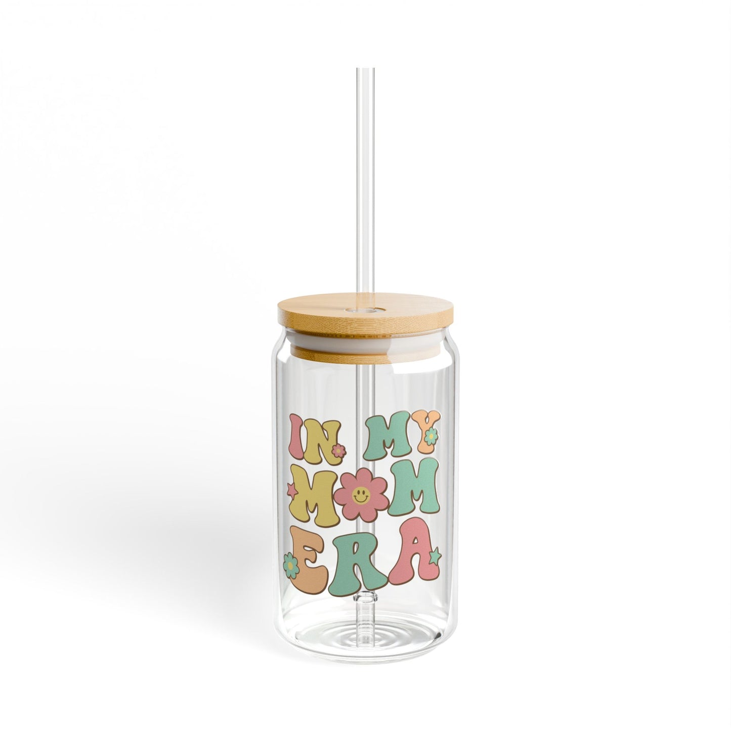 Glassware Sipper Glass - In My Mom Era - Eco-Friendly Colours and Flowers