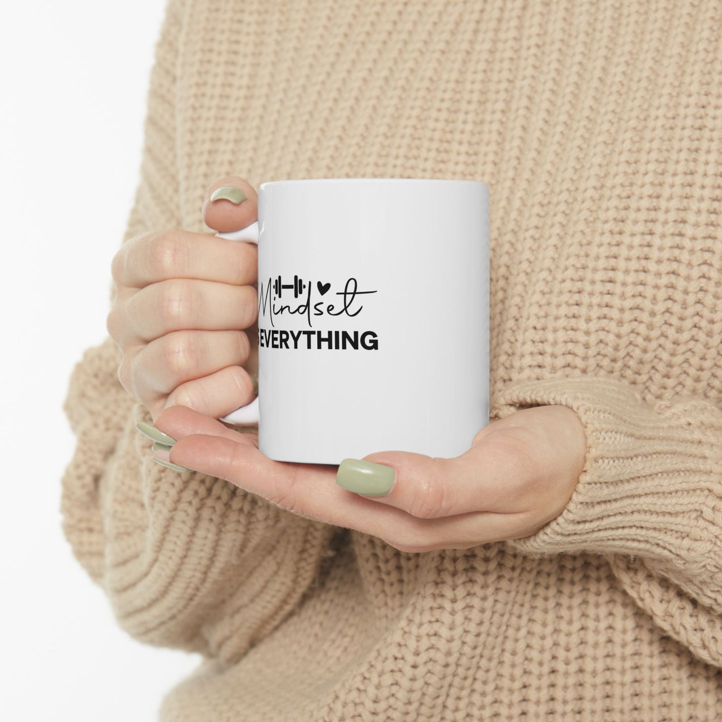 Mindset Is Everything Mug Fitness Coffee Cup, Workout Tea Mug, Motivation Drinkware