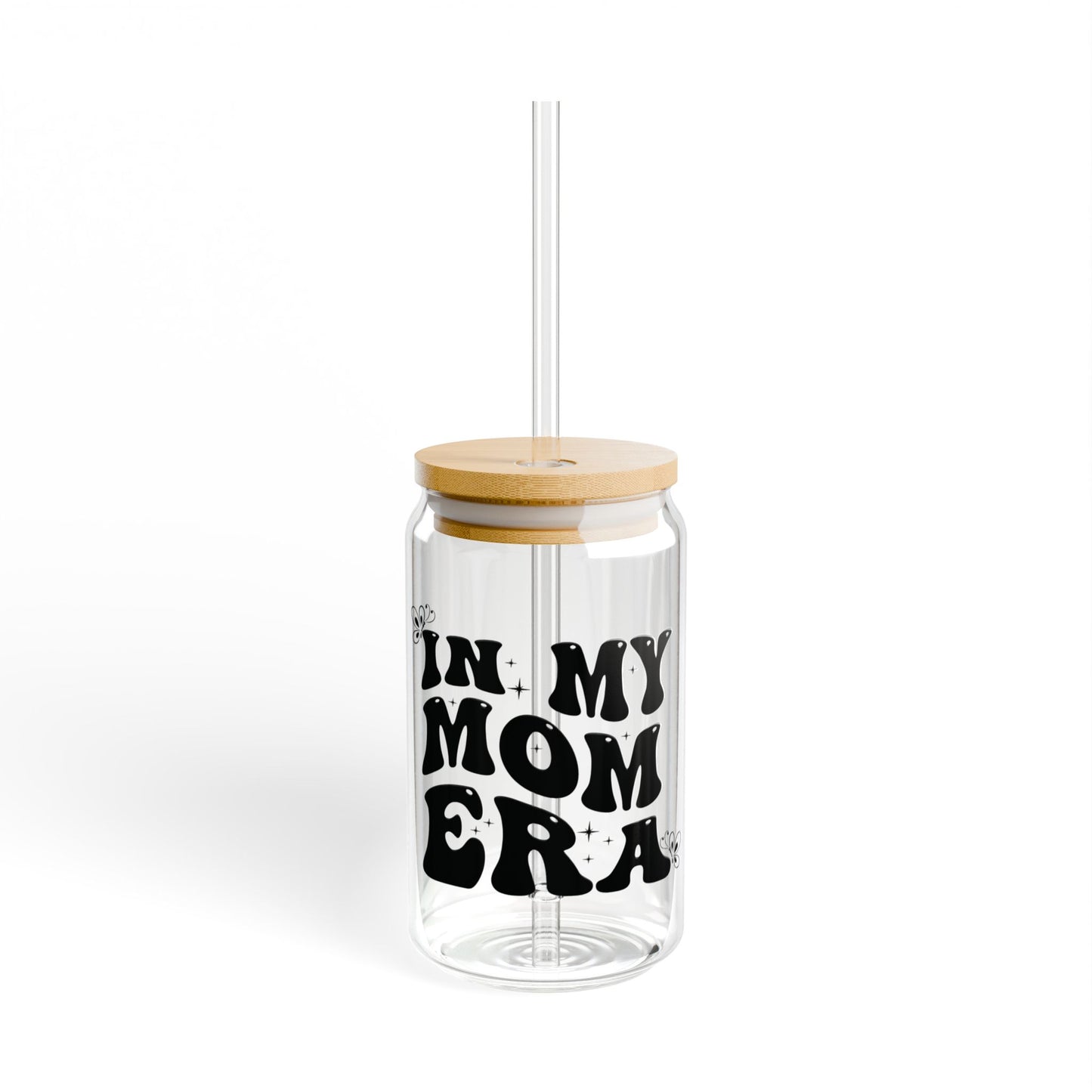 Glassware Sipper Glass - In My Mom Era - Eco-Friendly Black