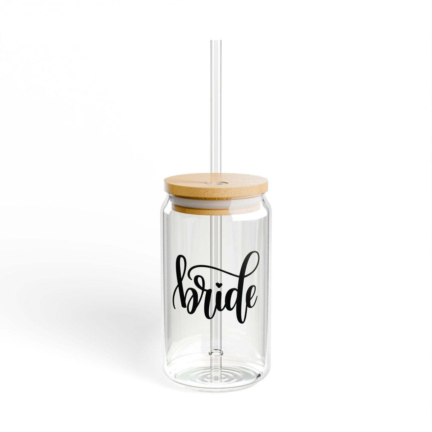 Glassware Sipper Glass - Bride Glass Can Cup - Eco-Friendly