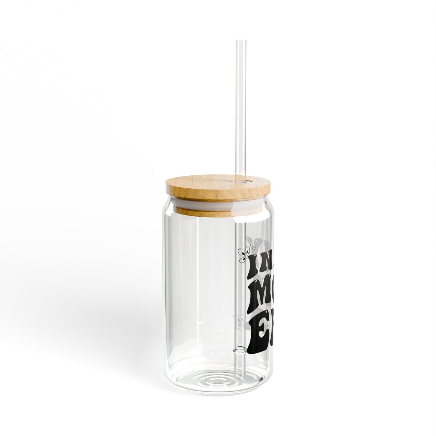 Glassware Sipper Glass - In My Mom Era - Eco-Friendly Black