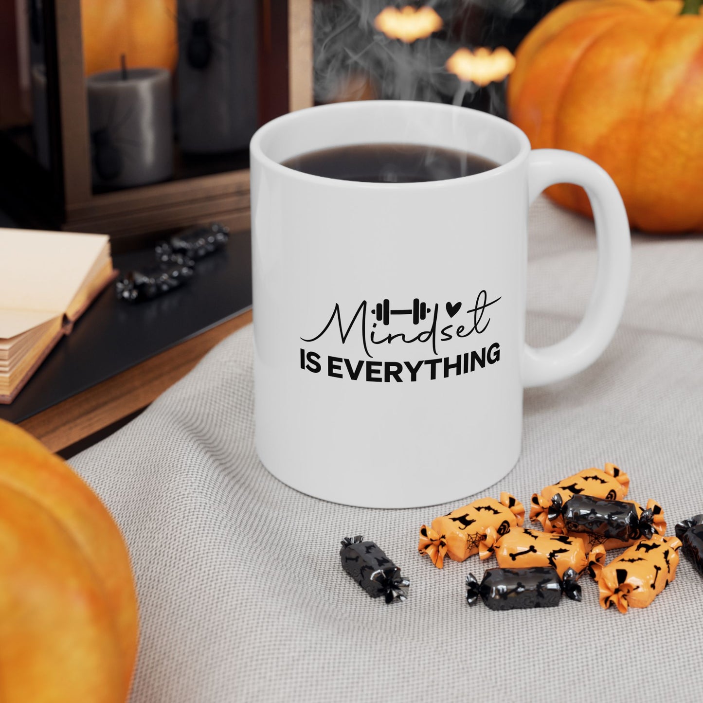 Mindset Is Everything Mug Fitness Coffee Cup, Workout Tea Mug, Motivation Drinkware