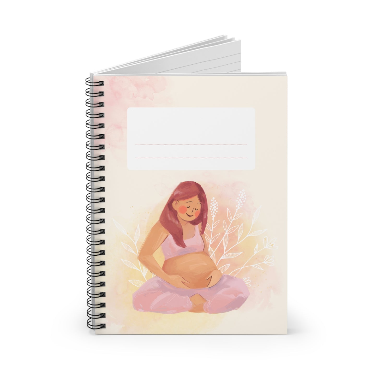 Pregnancy Journal Planner Notebook Minimalist Design With Ruled Lines