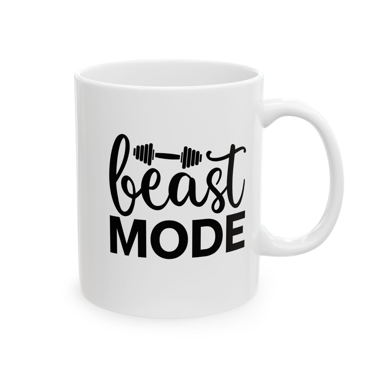 Beast Mode Mug, Fitness Coffee Cup, Workout Tea Mug, Motivation Drinkware