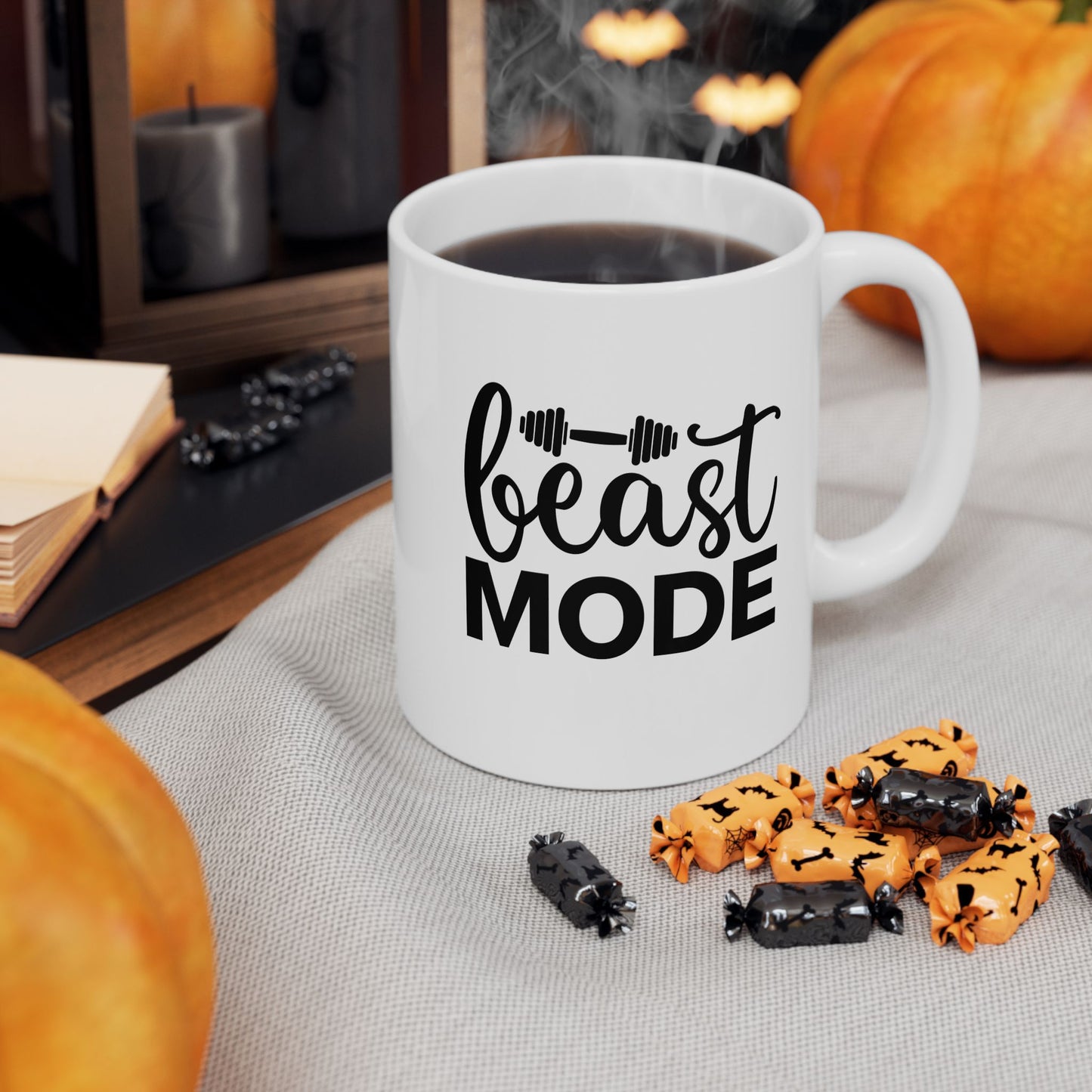 Beast Mode Mug, Fitness Coffee Cup, Workout Tea Mug, Motivation Drinkware
