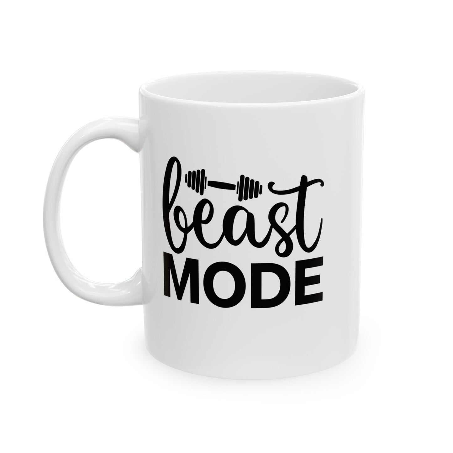 Beast Mode Mug, Fitness Coffee Cup, Workout Tea Mug, Motivation Drinkware