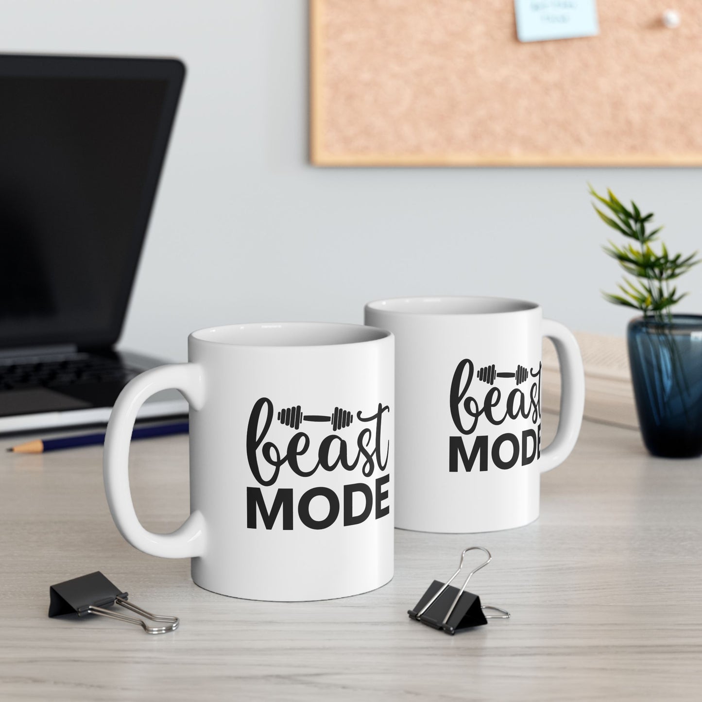 Beast Mode Mug, Fitness Coffee Cup, Workout Tea Mug, Motivation Drinkware