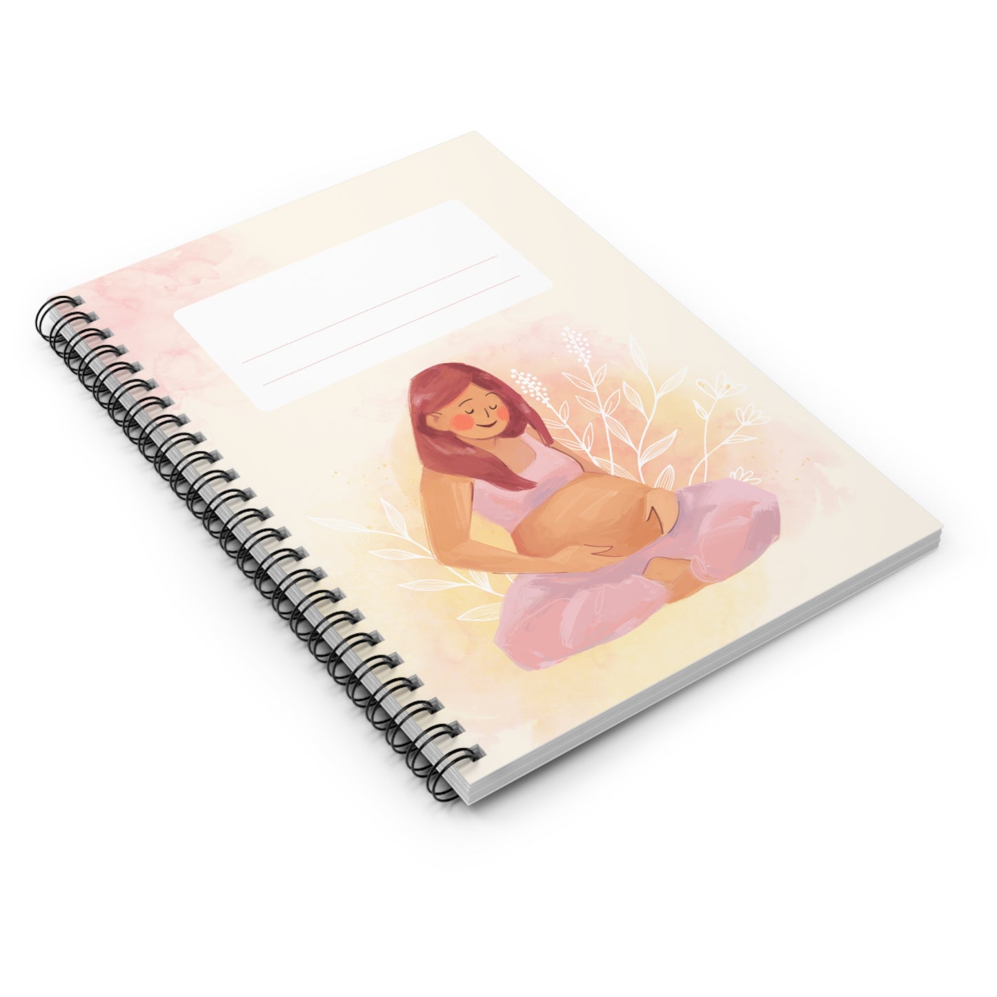 Pregnancy Journal Planner Notebook Minimalist Design With Ruled Lines